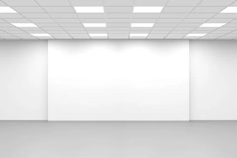 Abstract white empty open space office interior Ilustración de archivo