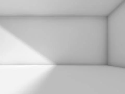 Abstract white empty room interior. 3d render Stock Illustration