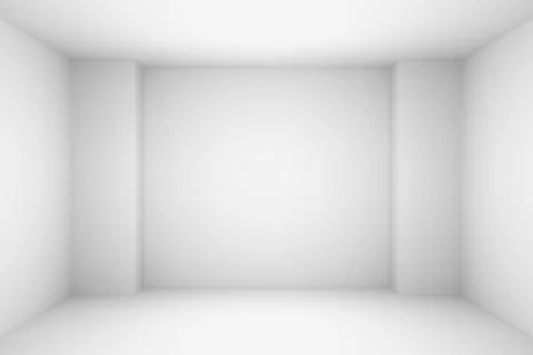 Abstract white empty room simple illustration Illustrazione stock
