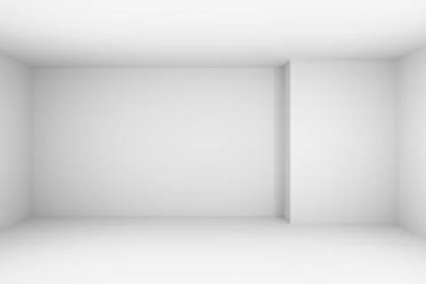 Abstract white empty room, simple illustration. Stock Illustration