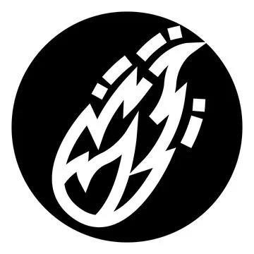 Abstract white energy bolt logo in black circle Stock Illustration