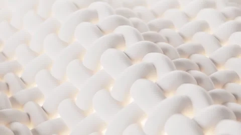 Abstract white fabric weaving pattern with soft lighting and subtle movemen.. Stock Footage 332317673