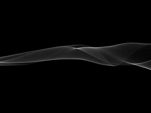 Abstract white flame smoke over black background Stock Illustration