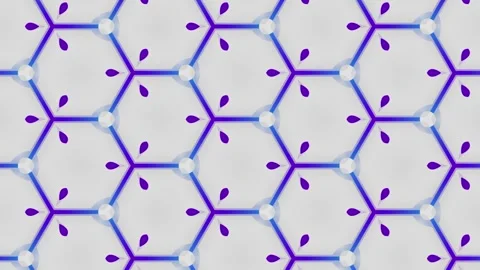 Abstract white floral kaleidoscope loop with seamless radial geometric design Stock Footage 336507414