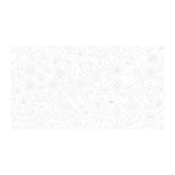 Abstract white floral pattern background with hand drawn Stockillustratie