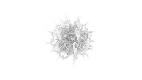 Abstract White Flowers Sphere Motion Background Loop Stock-Footage 201545412