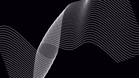 Abstract white flowing wave lines Stock Footage 339678019