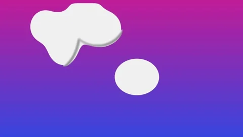Abstract white fluid shapes dance across a vibrant gradient background with.. Stock Footage 340940728