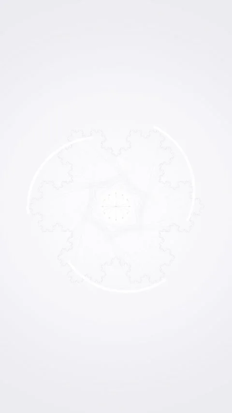 Abstract White Fractal Geometric Pattern with Star Center - Motion Background Stock Footage 347699200