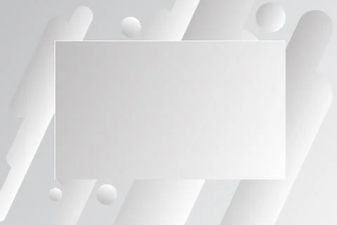 Abstract White frame background with geometric spots,vector,illustration Illustrazione stock