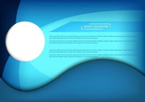 Abstract white frame on blue background used for template or web design.eps10 Stock Illustration