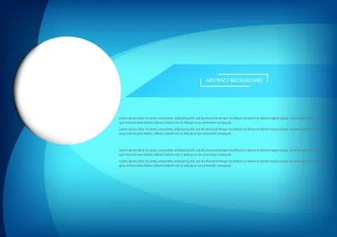 Abstract white frame on blue background used for template or web design.eps10 Stock Illustration