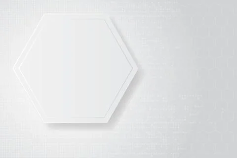 Abstract white frame design concept background,vector,Hexagon Illustrazione stock