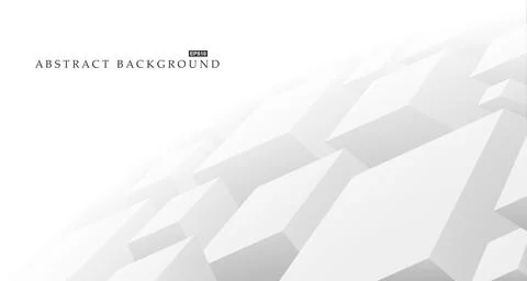 Abstract white futuristic background with perspective. 3d surface with geom.. 库存插图