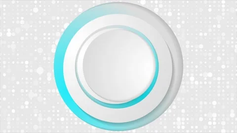 Abstract white futuristic motion background with geometric tech circles Stock Footage 341558600
