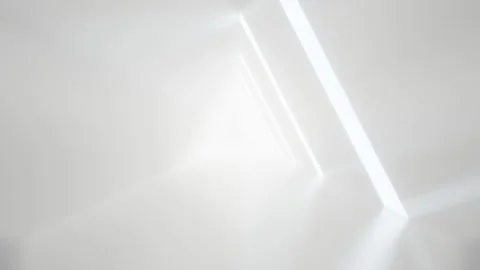 Abstract white futuristic triangle tunnel architecture Stock Footage 334840552