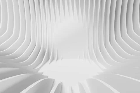 Abstract white geometric 3d background Stock Illustration