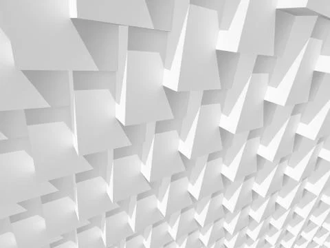 Abstract white geometric background 3d Illustrazione stock