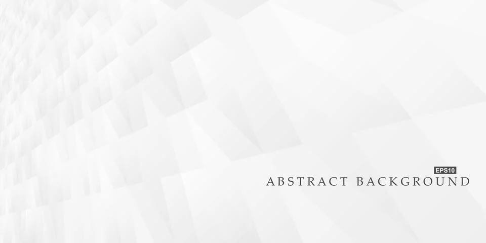 Abstract white geometric background with 3d low poly relief perspective. Mi.. Stock Illustration