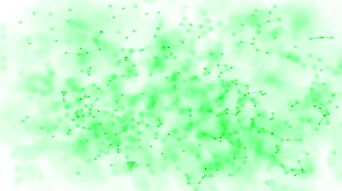 Abstract white geometric background with green lines and dots Stock Footage 66863022