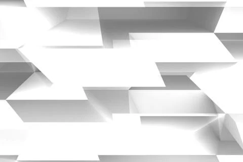 Abstract white geometric background, parametric pattern Stock Illustration