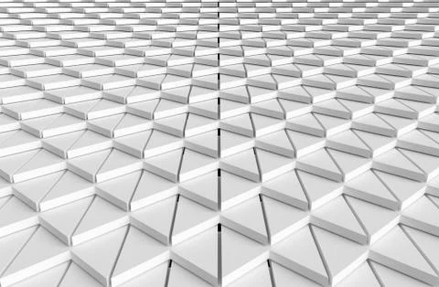 Abstract white geometric background perspective view Stock Illustration