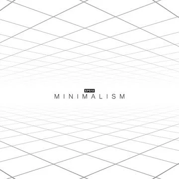 Abstract white geometric background with perspective. Modern futuristic con.. Stockillustratie