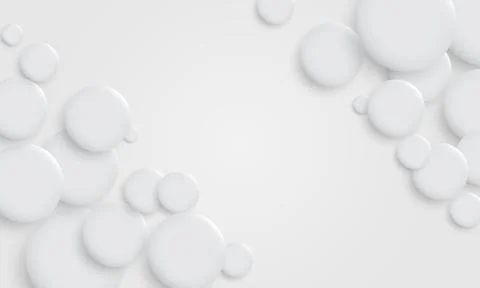 Abstract white geometric circles background. Stock Illustration