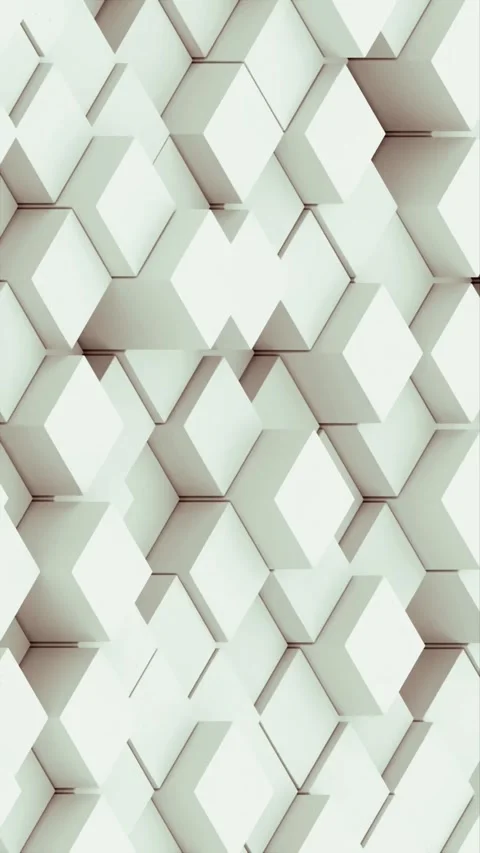 Abstract white geometric cubes moving in seamless. Stock Footage 340471049