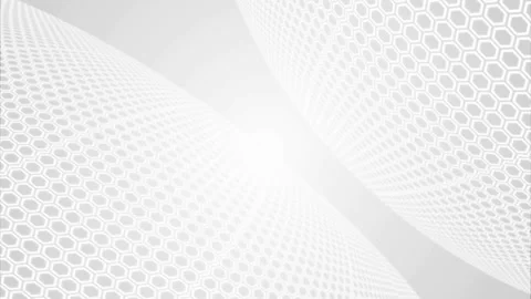 Abstract White Geometric Hexagonal Background Motion with Tech Grid Pattern Stock Footage 330946966
