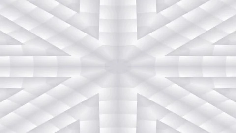 Abstract white geometric kaleidoscope pattern loop for digital backdrop. Stock Footage 345112404