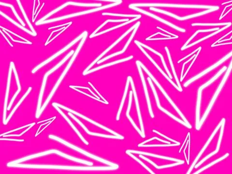 Abstract White Geometric Line Pattern on Pink Gradient Background Stock Illustration