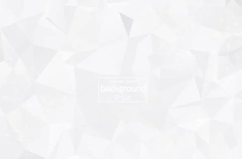 Abstract White Geometric Polygonal background molecule and communication. Con Stock Illustration
