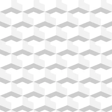 Abstract White Geometric Seamless Pattern イラスト素材