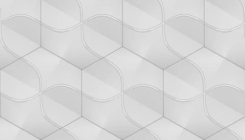 Abstract white geometric seamless pattern イラスト素材