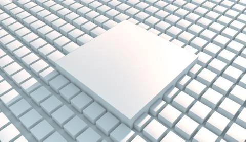 Abstract white geometric square shape background. 库存插图