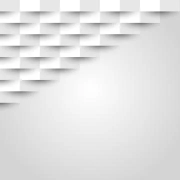 Abstract white geometric texture background Stock Illustration