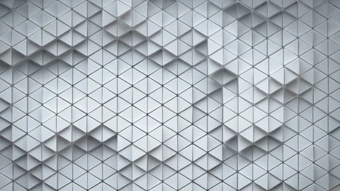 Abstract White Geometric Triangle Pattern 3D render seamless loop animation 스톡 동영상 328118290
