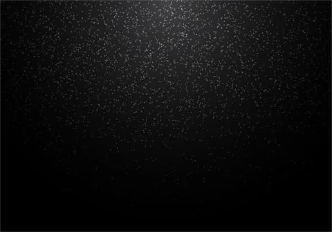 Abstract white glitter on black background. Snow falling Stock Illustration