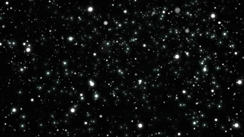 Abstract white glitter particles on black background. Glowing bokeh lights Stock Footage 341304254