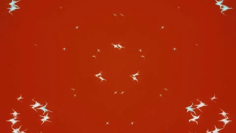 Abstract White Glowing Shapes on Orange Gradient Motion Background Vídeo Stock 344621661