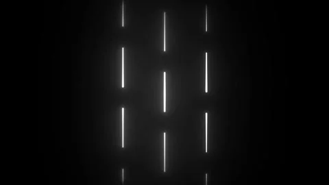 Abstract white glowing vertical lines on black background Stock Footage 345639821