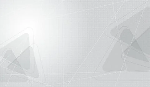 Abstract white grey background with geometric triangle shapes and subtle grid 库存插图