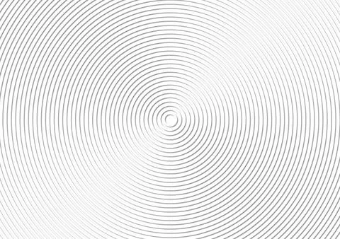 Abstract white grey background, round circle geometric rings in simple pattern Stock Illustration