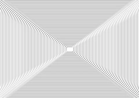 Abstract white grey background, rounded rectangle geometric rings simple pattern Stock Illustration