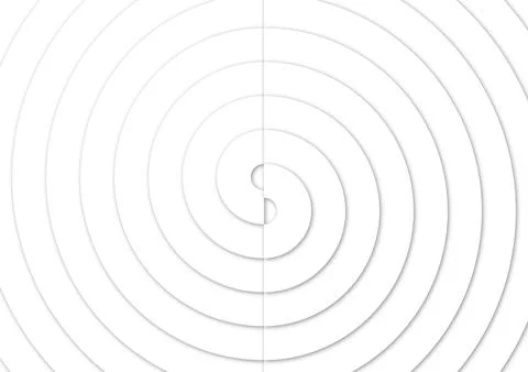 Abstract white grey background, spiral winding curve geometric in simple pattern Stock Illustration
