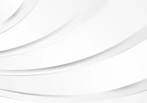 Abstract white grey corporate waves vector background Illustrazione stock