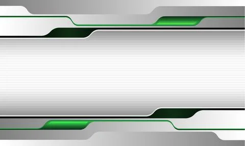 Abstract white grey green line cyber futuristic technology creative design Stock Illustration