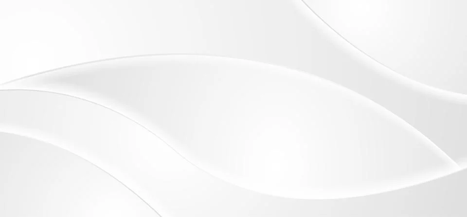Abstract white grey smooth blurred waves background Stock Illustration