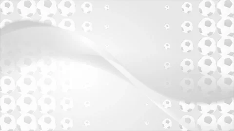 Abstract white grey soccer motion background with football ball and smooth waves Vídeo Stock 339080540